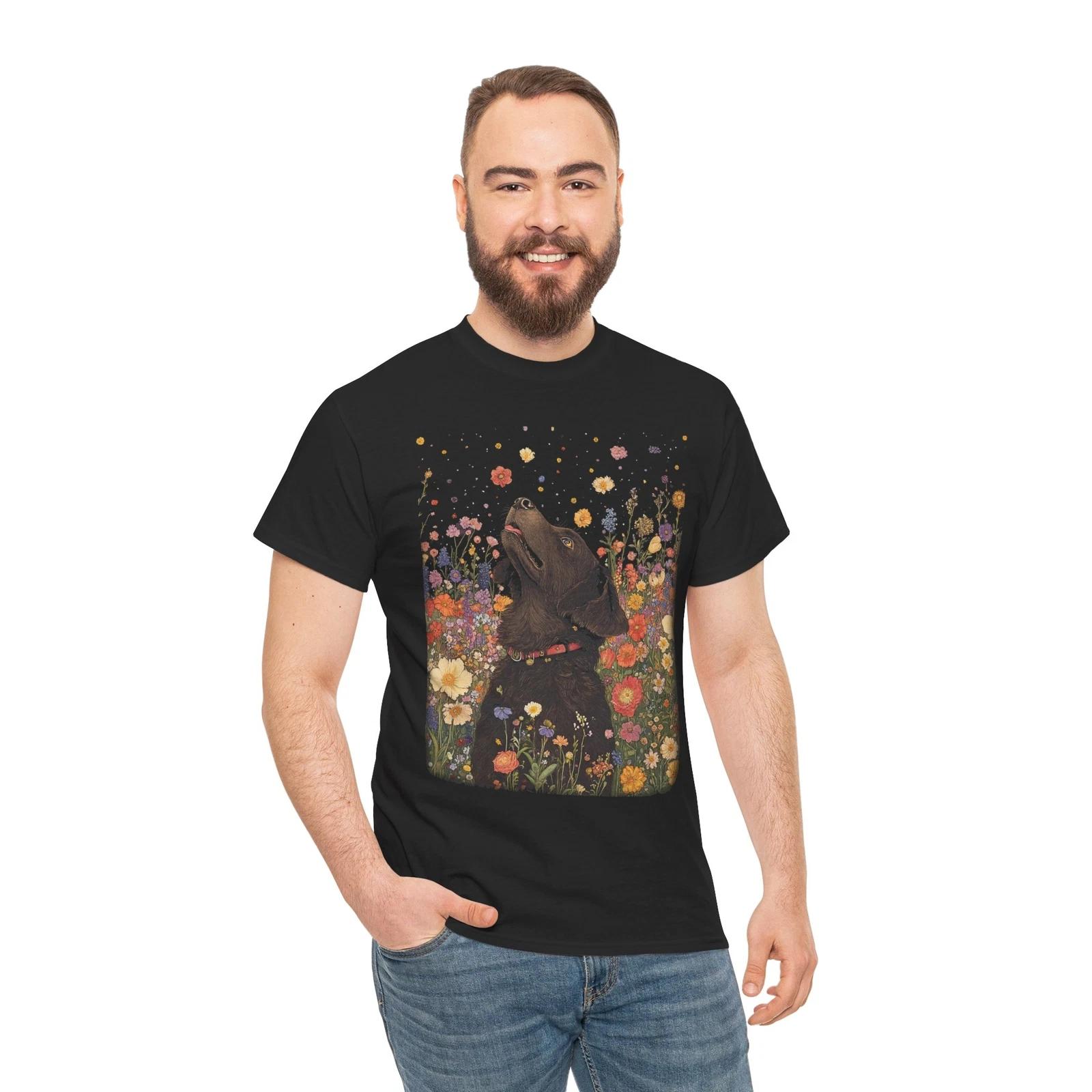 Dog Flowers T-Shirt – Funny Puppy Lover Paw Print Graphic Tee | Dog Shirt 3XL