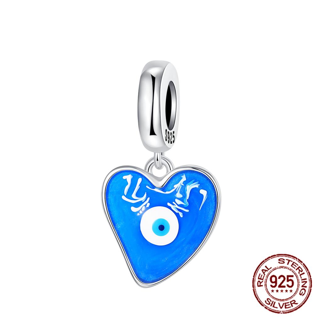 copper Turkish Evil Eye Protection Nazar Boncugu Pendant Charm Compatible With Authentic Charm Bracelets Women Do It Yourself Jewellery Gift