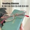 Luxury Brand Designer Oval Presbyopia Glasses for Women Stylish Small-Frame Metal High-Quality Anti Blue Light Reading Glasses