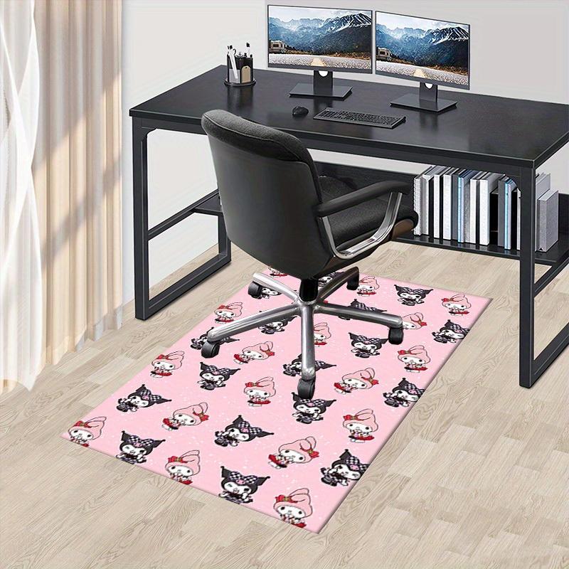 

1pc Cute Cartoon Character Office Rug Under Desk Mat Gift Universal Decorative Floor Carpet for Room Bedroom Living Room Study Room Home Dec 60cm by 90cm