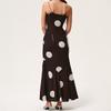Autumn Style European and American Ins Style Fashion Polka Dot Print Sexy Backless Suspender Dress