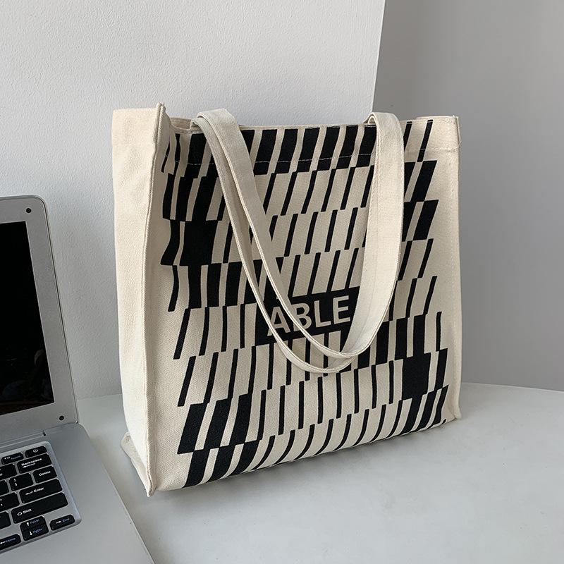 

Женская парусиновая сумка-шопер из хлопчатобумажной ткани, большая эко-сумка для покупок для женщин, 2024, студенческая сумка для девочек, большие сумки-тоут для книг 34x38x8cm