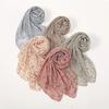 Floral Printed Bubble Chiffon Scarf Hijab Woman Muslim Hijab Long Shawl Maldives Women'S Headband Ramadan Islam Turban