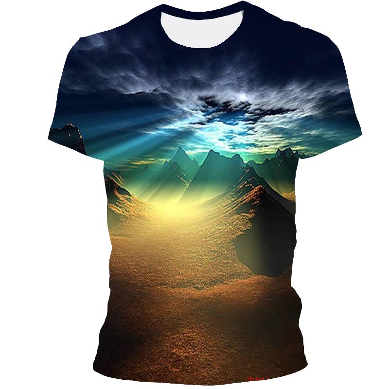 Trička s grafikou Vast Starry Sky Universe Pro muže Letní móda Tričko se vzorem 3D Vesmír Planeta Osobnost Trička v cool stylu