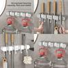 Modern Minimalist Abs Bathroom Wall Mount Mop Holder With Strong Clips And Hooks For Home Organization