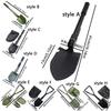 Multi-functional Folding Shovel Thickened High Carbon Steel Truck Mounted Shovel with Storage Bag Camping Shovel