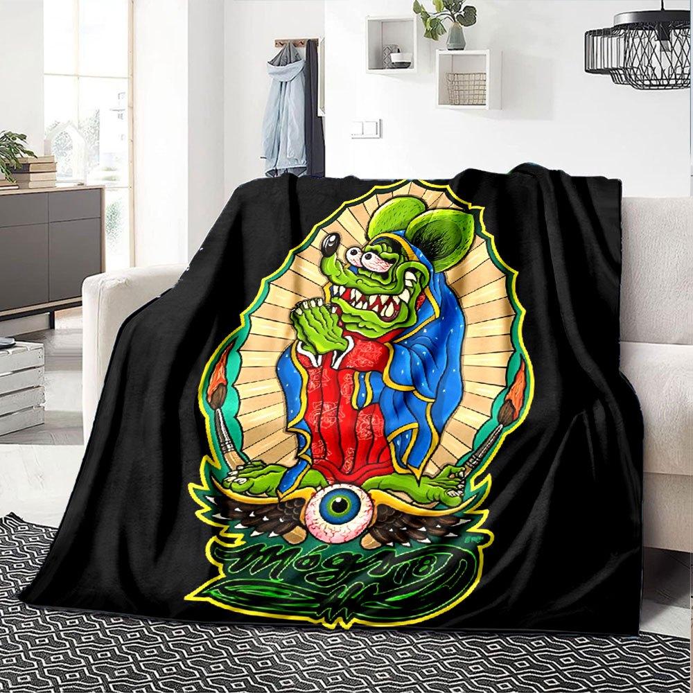 1pc Rat Finks 2 Blanket Soft Warm Throw for Home, Office, Travel All Season Cozy Bedding Gift, Office Cozy Accessory