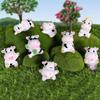 Landscape Home Decoration Little Statue Scene Animal Model Cartoon Cow Figurines Miniature Cattle