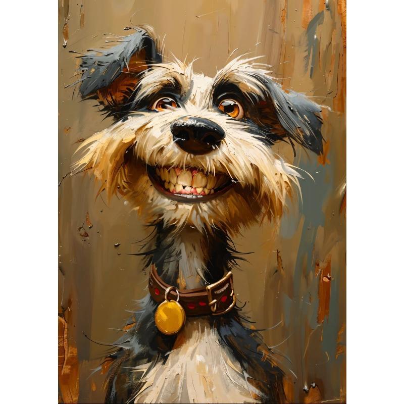 Funny Animals Vintage Painting Poster Canvas Prints Animals Cartoon Aesthetic Wall Decor Kids Room Wall Art Funny Cat Dog Decor