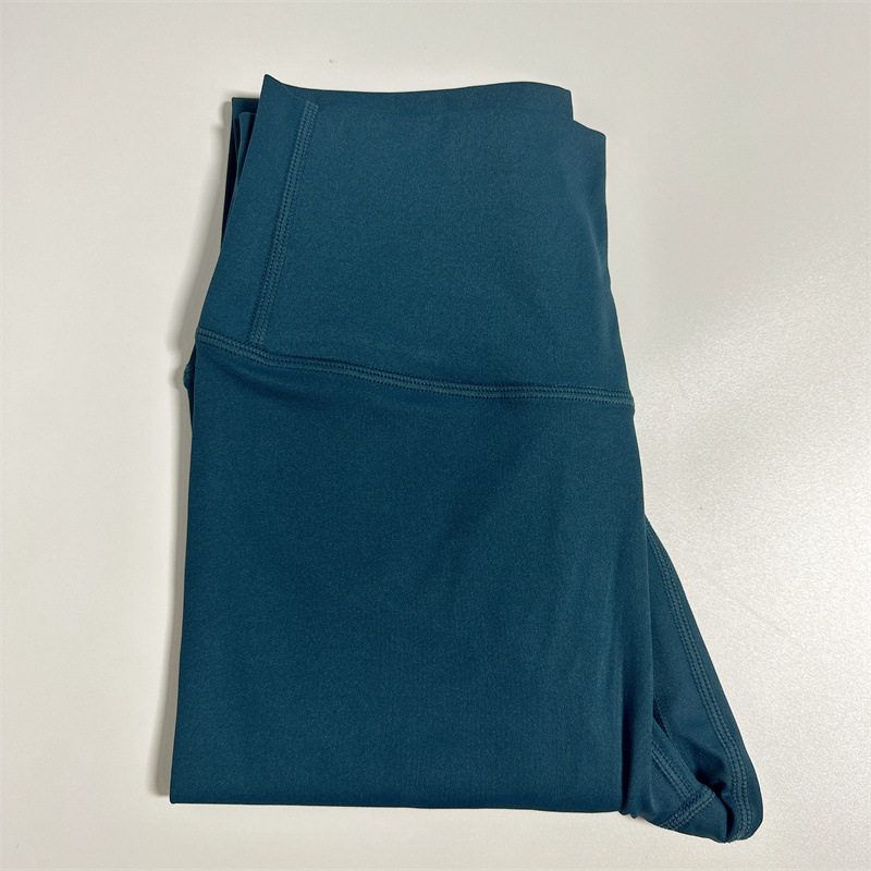 Pure Color High Waist Fashion Ankle-Length Pants Peach Hip Yoga