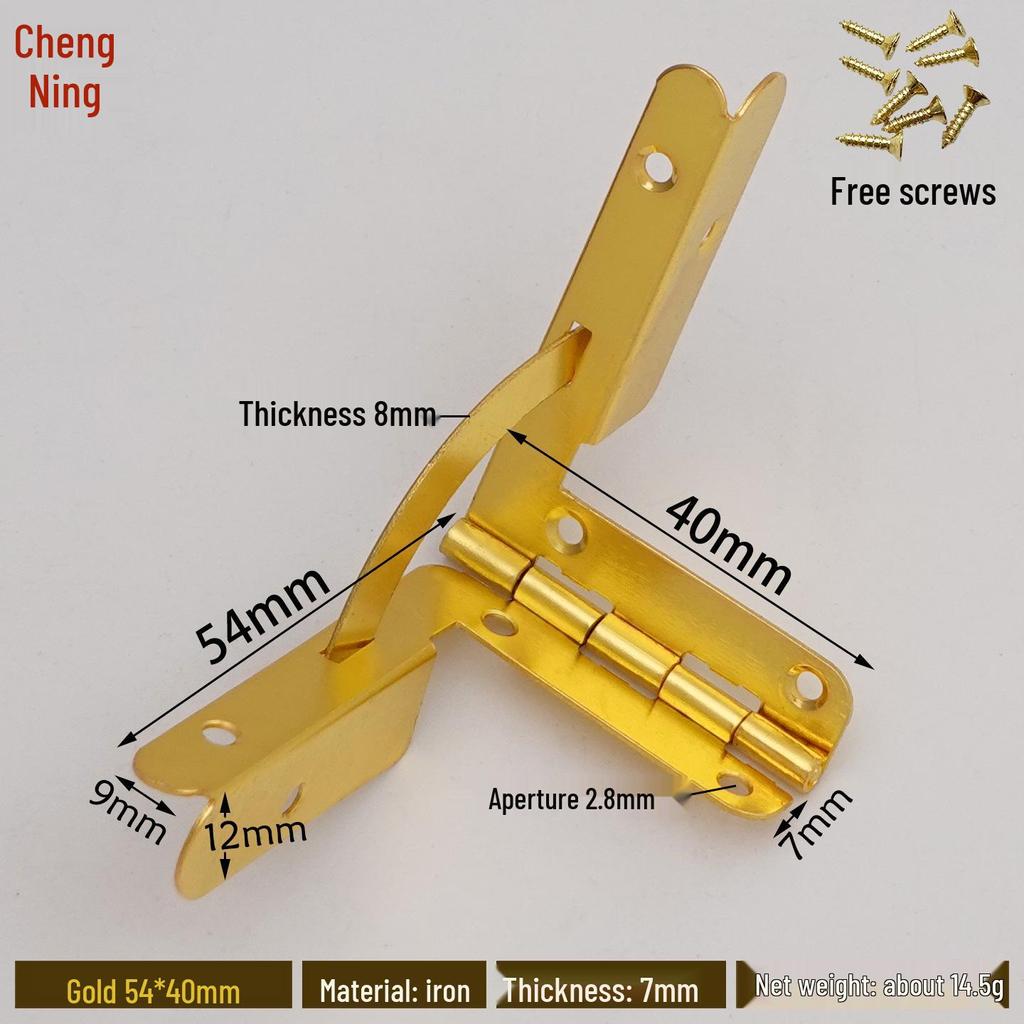 Retro Wooden Box Seven-Character 90° Iron Hinge - Small Leaf Hinge for Airplane-Style Hardware