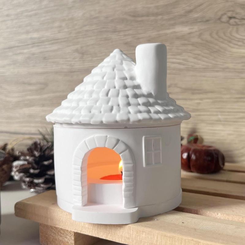 House Shape Silicone Tealight Stand Mould For Epoxy Resin Candle Tealight Holder Decoration Multipurpose Silicone Molds