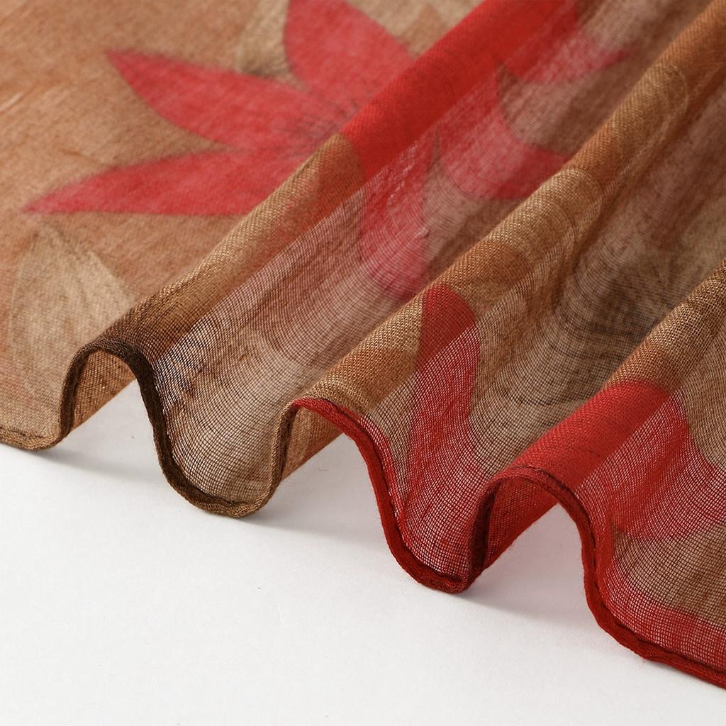 Vintage Ethnic Printed Hijab Soft Long Shawl For Muslim Women Lady Wraps Headband Turban Fashionable Accessories