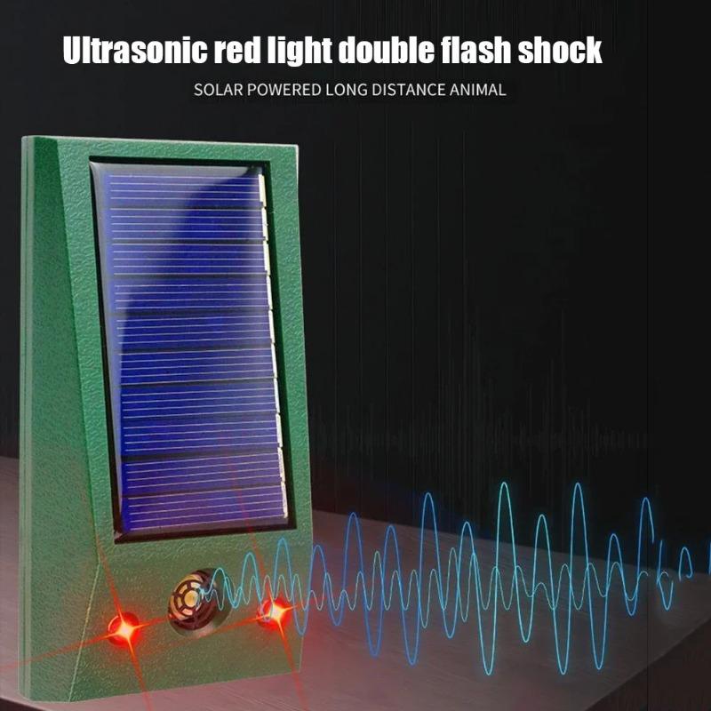 Mini Electronic Ultrasonic Bird Repeller IP66 Waterproof Pigeon Deterrent Strong LED Flashing Pest Controller for Garden Yard