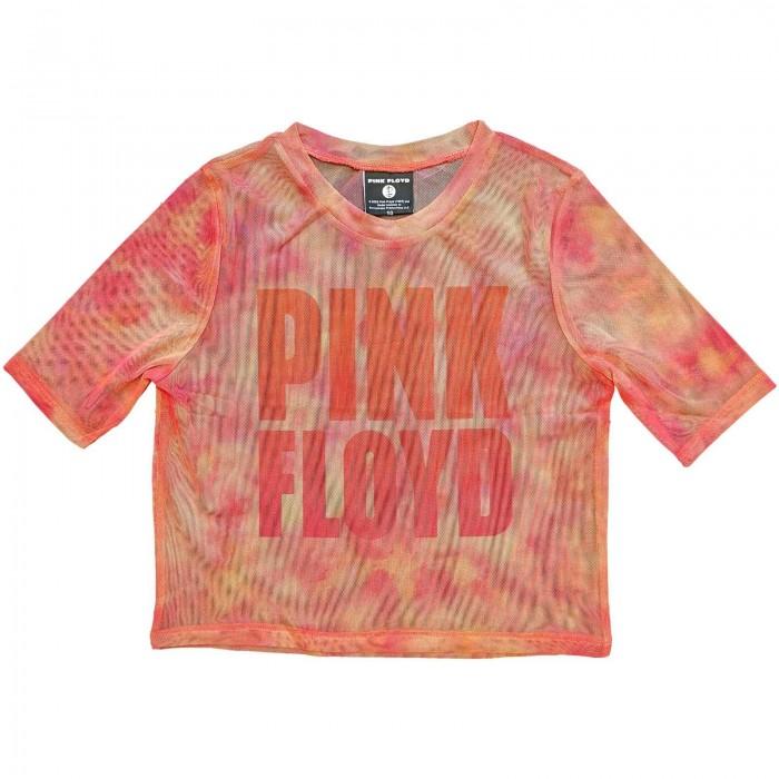 Pink Floyd Womens/Ladies Stacked Logo Mesh Crop Top