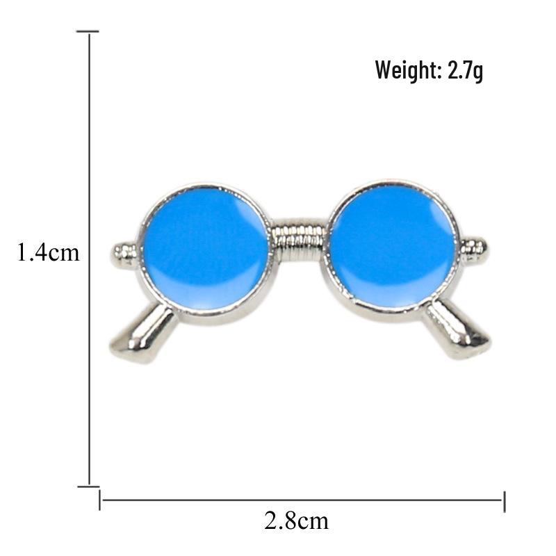 Trendy Creative Sunglasses Brooch for Students, Versatile Alloy Design with High-End Oil-Drop Finish