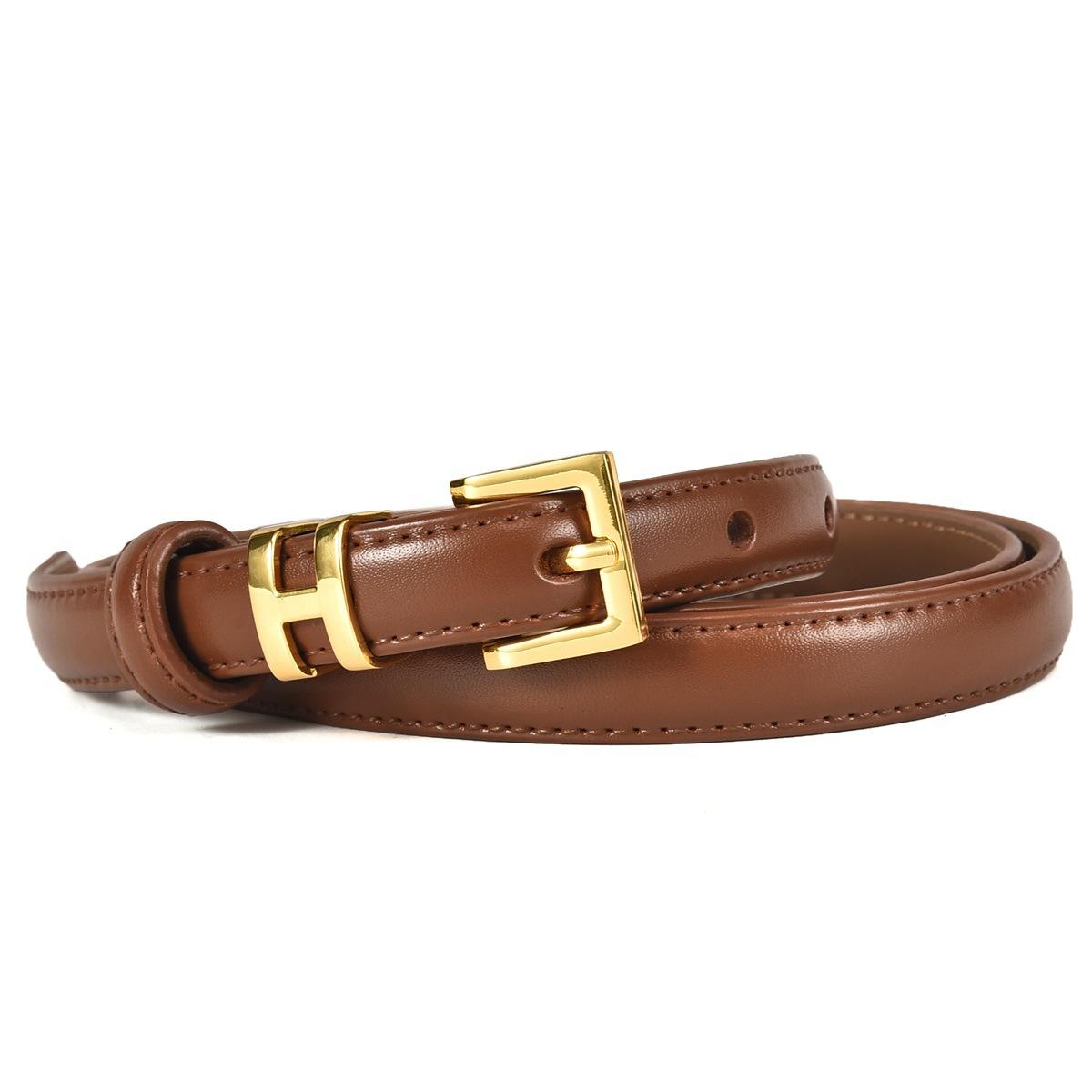 Belt Women S Dress Decoration Women S Smooth Buckle Thin Belt Versatile New Skirt Women S Belt Women S 105cm