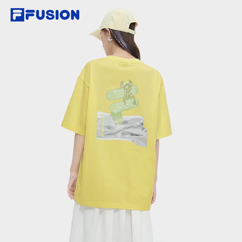 FILA FUSION Unisex 2024 Summer Pure Cotton Short Sleeve T-Shirt S