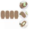 4 Pcs Jute Exfoliating Gloves Bathing Mitts Body Skin Scrubber Shower Accessories Rich Foaming Bath Supplies Back Scrubbers