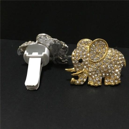 Cute Elephant Rhinestones Car Air Vent Freshener Perfume Clip Diffuser Decor