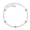S925 Sterling Silver Plated PT950 Bubble Moissanite Bracelet Bracelet Simple Light Luxury Small Bracelet for Women Versatile
