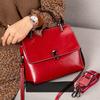 Genuine Leather Shell Bag for Women, Top Grain Oil Wax Cowhide Shoulder Purse, 2026 New Minimalist Clutch, Soft Texture Crossbody Bag, Vintage Style