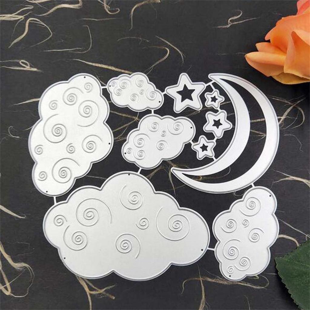 Metal Cutting Dies Night Sky Clouds Stars Moon Decoration DIY Scrapbooking Paper Craft Knife  Stencils Embossing
