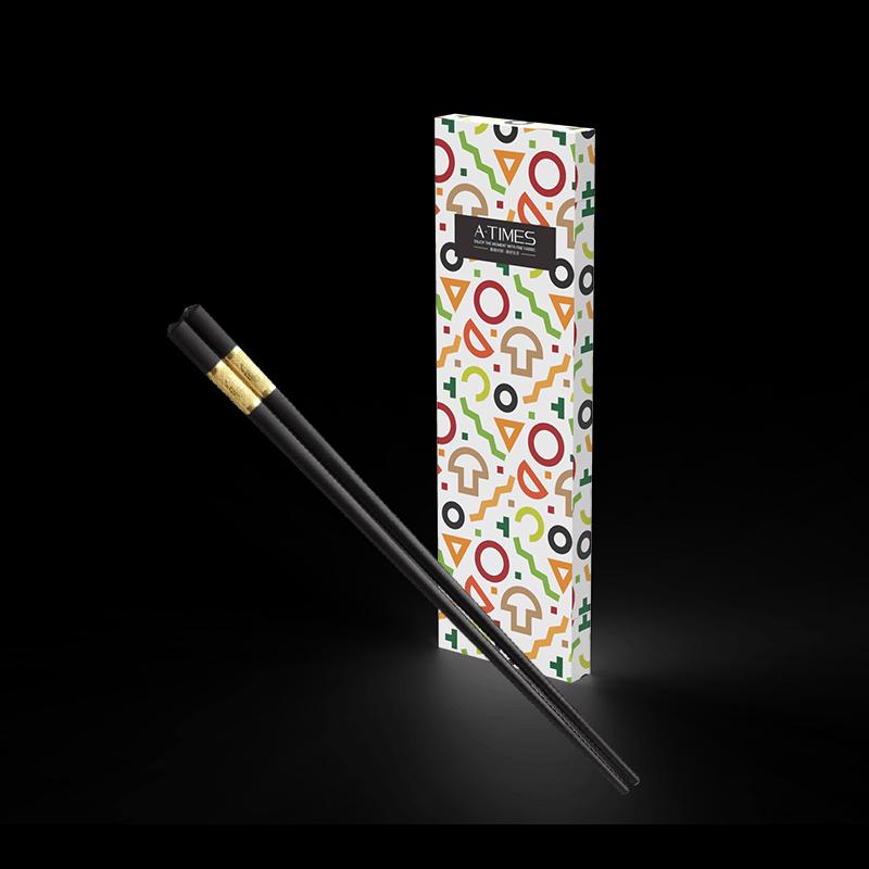 

A-TIMES Golden Fortune Alloy Chopsticks Set (5 Pairs)