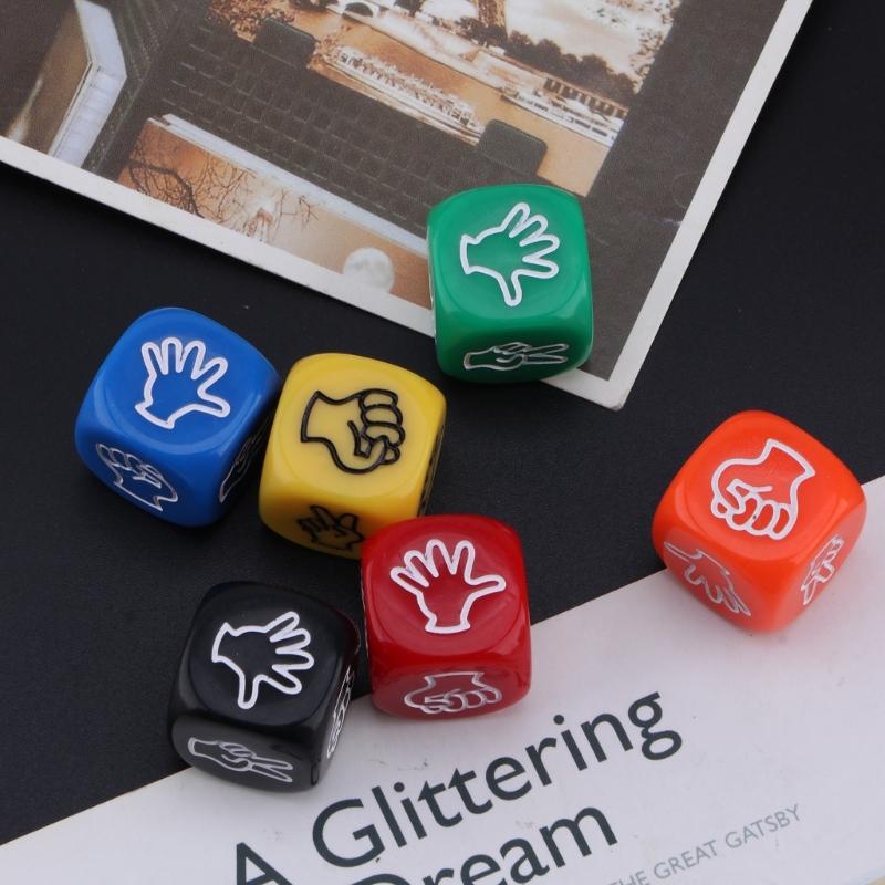 6 Stück/Set Party Brettspiel Requisiten Fingerraten Spiel Würfel Bar Würfel 20mm Party Siebe Party Requisiten Party Spiel Würfel
