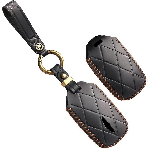 

Leather 5/6/7/8 Buttons Key Fob Cover Fit for Genesis GV60 GV80 G70 G90 2025 2024 2023 5 Button-black