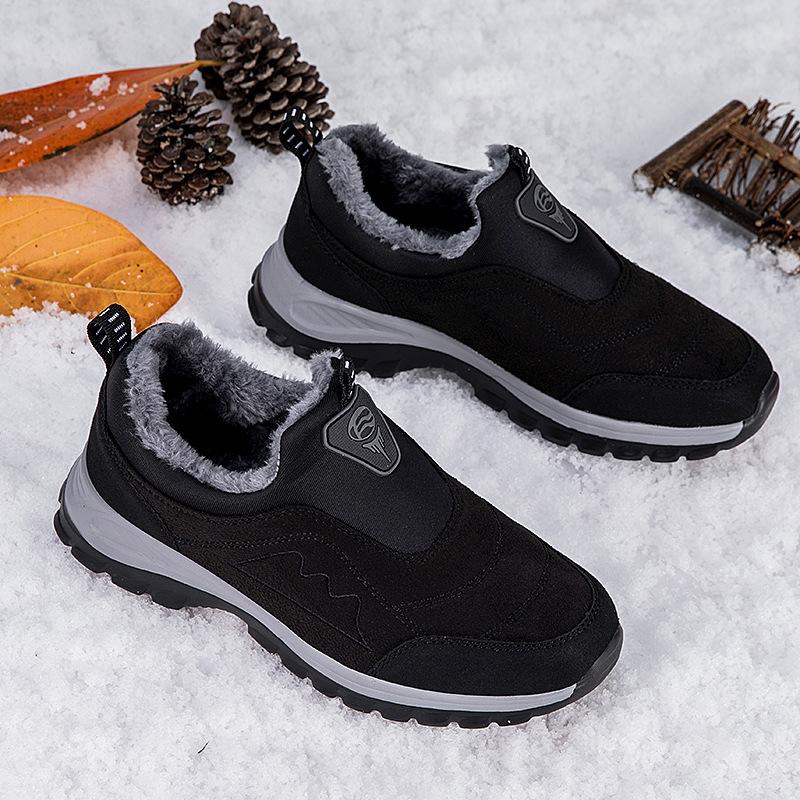 

Winter velvet thickened elderly shoes women s shoes mother shoes father men s shoes middle-aged and elderly walking shoes casual shoes cotton shoes 35 чёрный