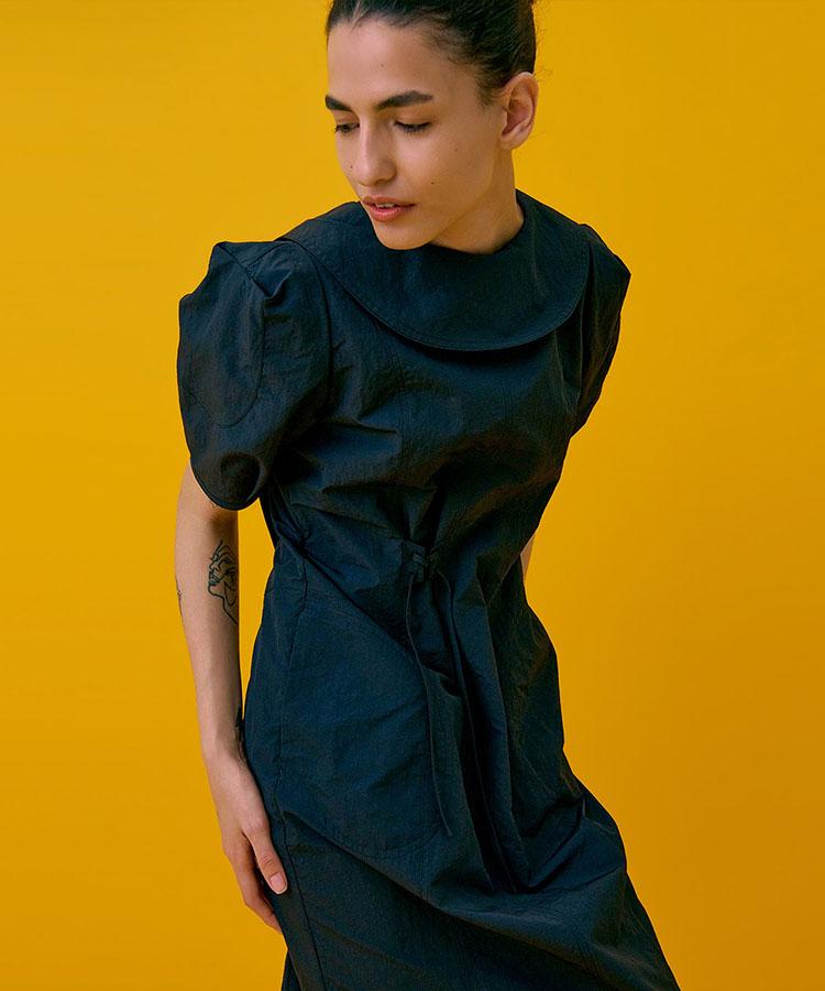 Bundercammer Puff Sleeve Dress_Dark Navy