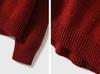 Women's Red Kangsai Ni Cashmere Round Neck Pullover Sweater - Thick, Loose Knit for New Year and Christmas