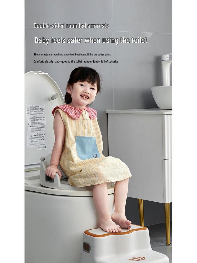 Kindertoilettensitz mit Kronenrückenlehne zum Üben - Ideal für Jungen und Mädchen