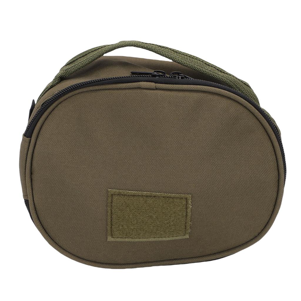 Outdoor Camping Bowl Cup Bag Lunch Box Storage Bag for Utensils Picnic 600D Polyester Fiber Green