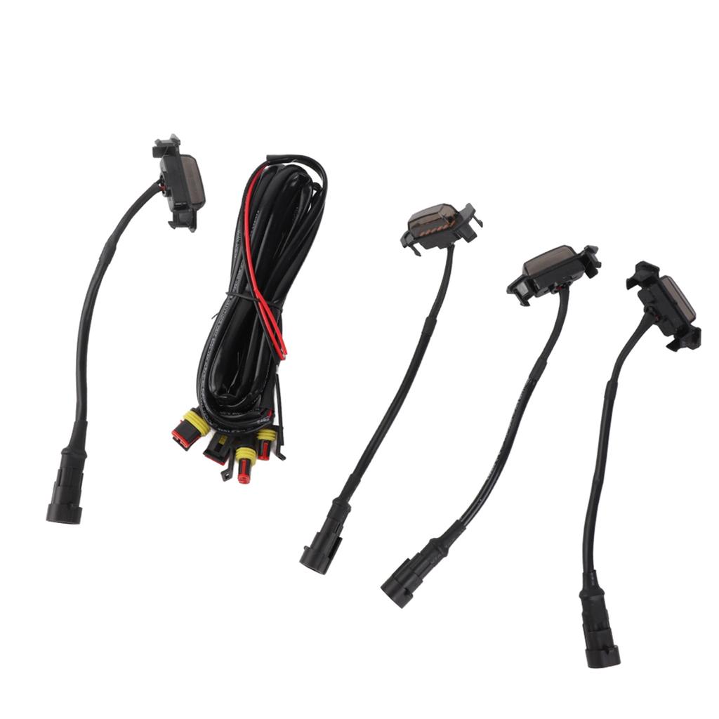 4pcs LED Front Grille Light Smoked Lens with Wiring Harness Kit Fit for Tacoma 16‑19
