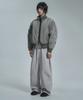 MOO Curved Line Dart Balloon Sweatpants - Gray