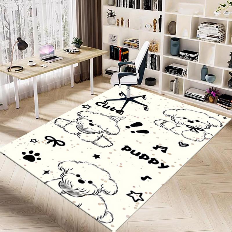 1PC Cute Puppy Anti-slip Carpet, Suitable for Office, Bedroomand Playrooms. It Can Also Be Used As a Sofa Footrest cover-W62