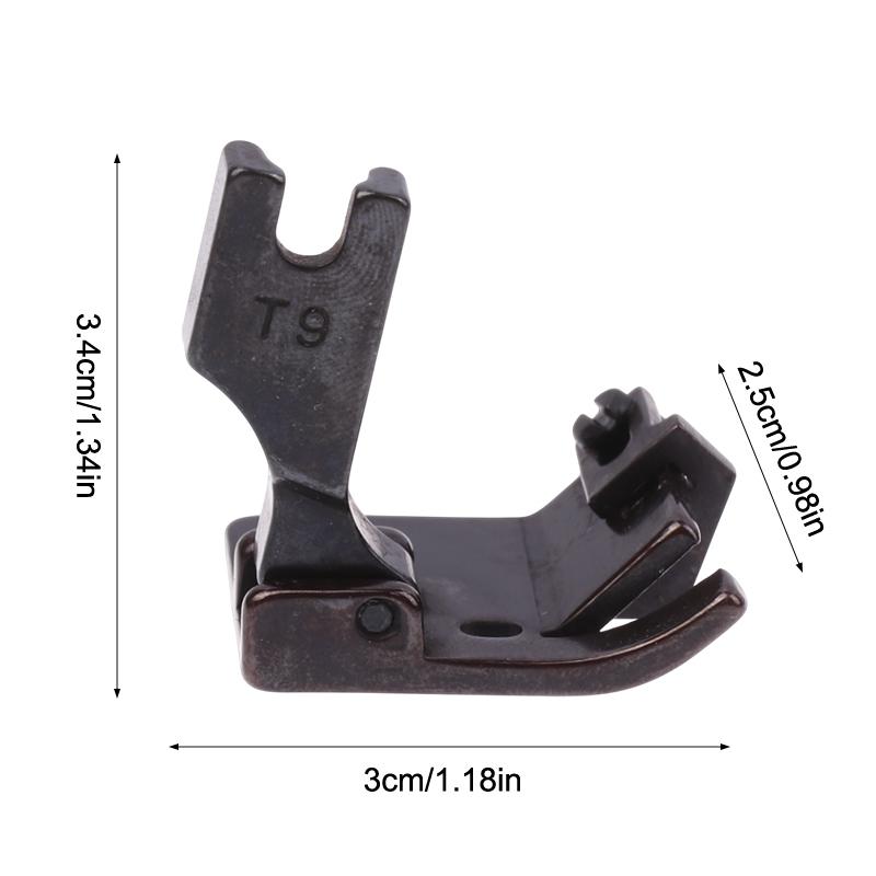 Picioruș Presor Multifuncțional Ajustabil T9 Tivit Pliat cu Ghid de Margine Rulant Picioare de Mașină de Cusut Industrială cu Pat Plat Piese