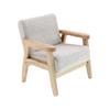 Model Home Furniture Chair 1:12 Scale Wood Frame, Padded Fabric Seat for Small Living Room Layouts and Builds Use