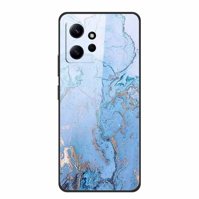 Marble For Redmi Note 12 4G Glass Case Tempered Back Cover Hard Cases For Xiaomi Redmi Note12 4G Protective Shell Colorful Capa