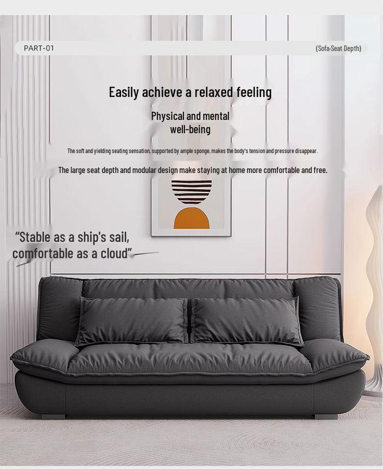 Minimalist Foldable Sailboat Sofa Bed for Home, Apartment, or Rental