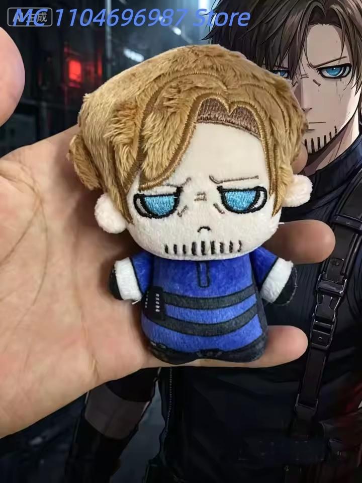 New 10cm Leon Scott Kennedy Plush Dolls Pendant Holiday Gifts Mini Resident Kennedy Printed Stuffed Backpack Toys Fans Collect