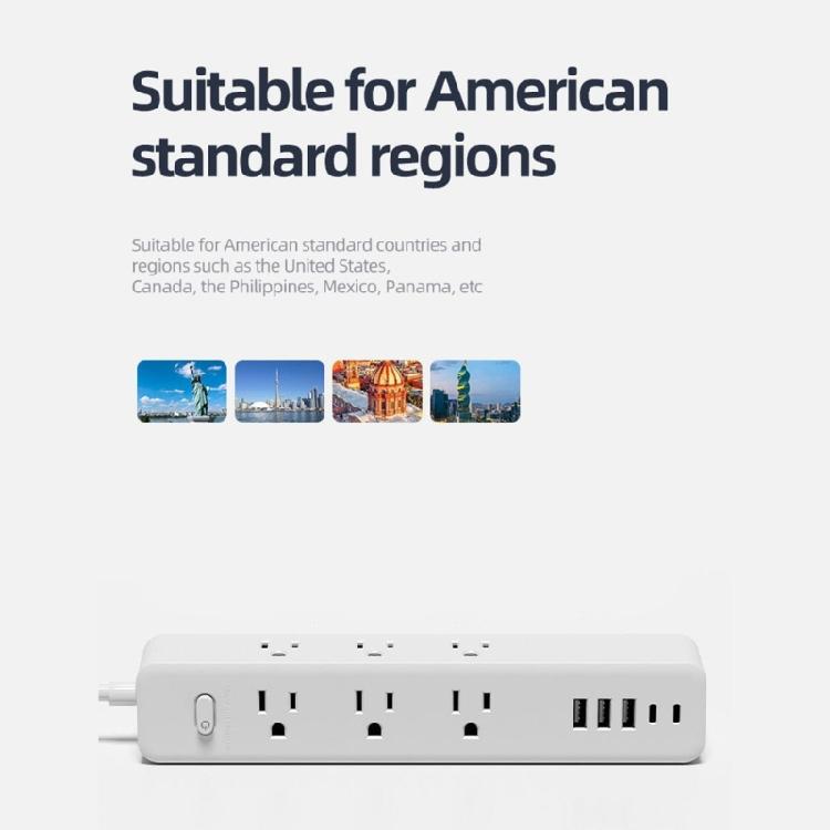 Schlanke Steckdosenleisten mit 9 Steckdosen, 3 USB-Ports, 2 USB-C-Ports, Überspannungsschutz, Flachstecker für Heim, Büro, Reise-Ladebedarf