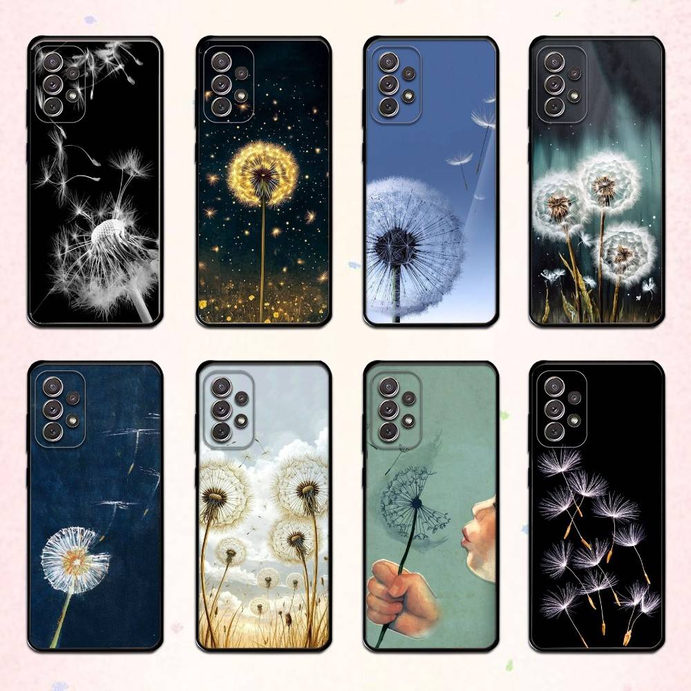 COOL D-Dandelion A-Art Phone Case For Samsung S 25,24,23,22,30,21,10,9,Ultra,Plus,Lite,FE,4,5 G Soft Black Case