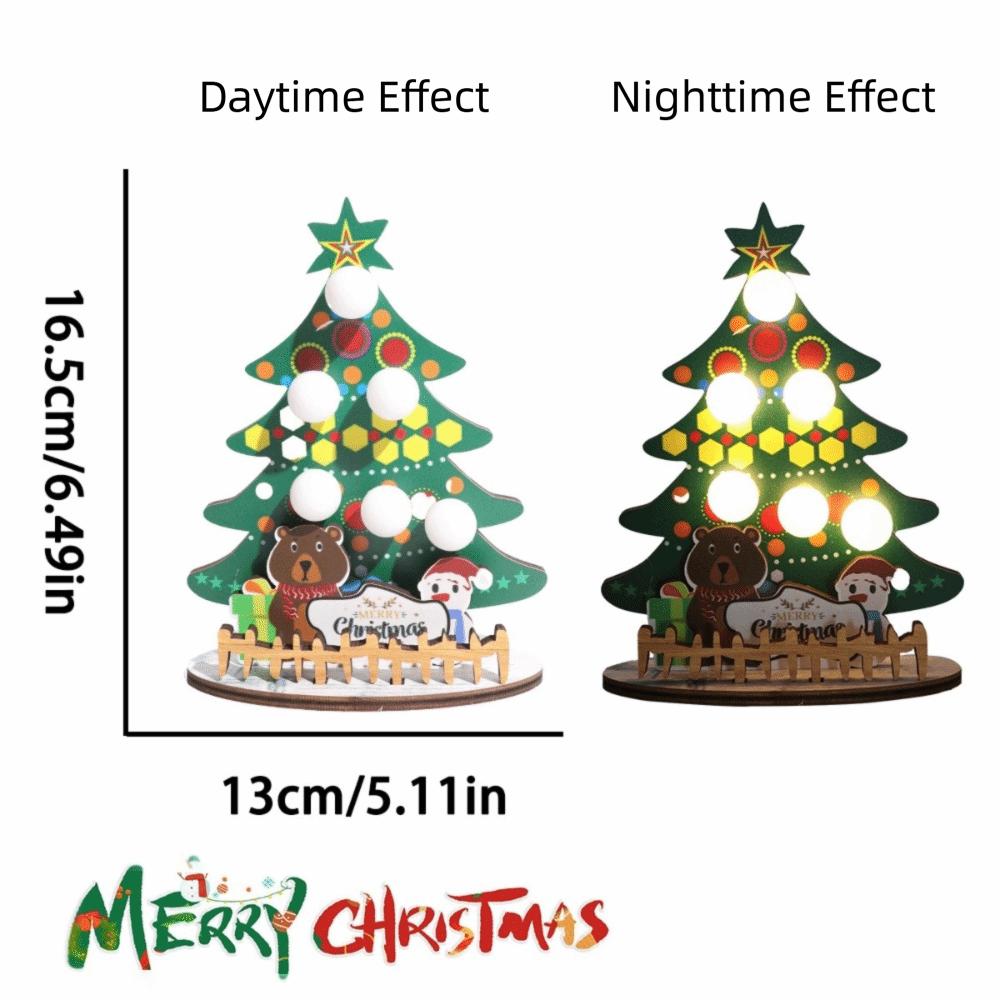 Desktop Size Christmas Lights Luminous LED Christmas Tree DIY Gift Xmas Ornaments Room Decor
