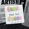 Sweet Cute Cartoon Press-On Nails Short Almond Shape Self-Adhesive Nail Tips Women Girls