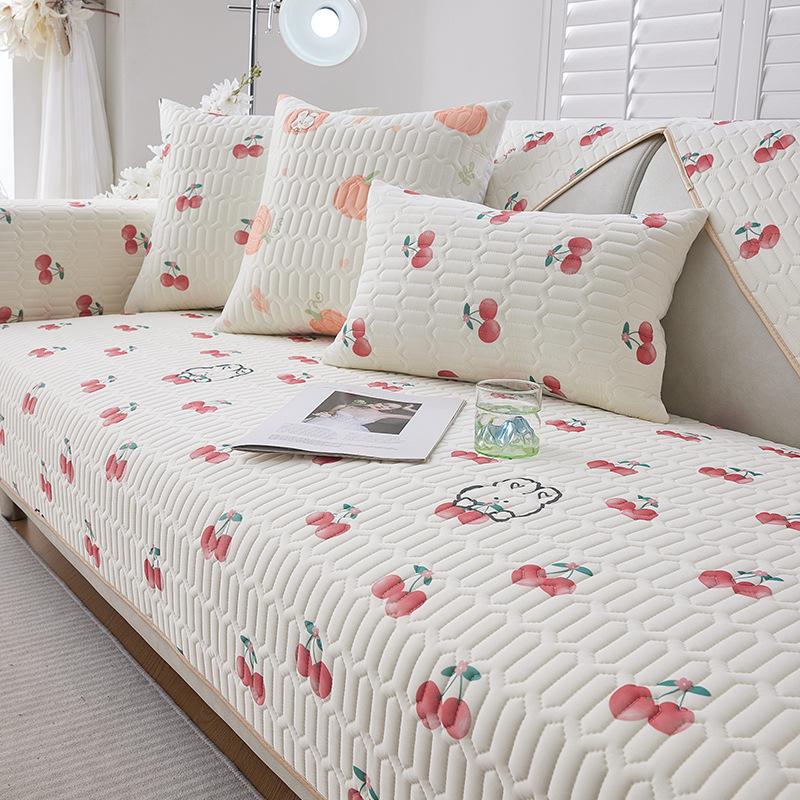 Latex Cool Mat Sofa Towel Summer Ice Silk Seat Cushion Non Slip Sofa Cover Dust and Dirt Proof Sofa Protective Cover