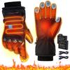 XHP Heated Motorcycle Gloves with Two 6000mAh Battery Heats 10 Fingers Back of 3 Temperature Up To Protective Smartphone Uniform Cold Soft Cotton