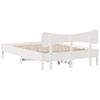 Vidaxl Bed Frame Without Mattress, White, 120X190 Cm, Solid Pine Wood
